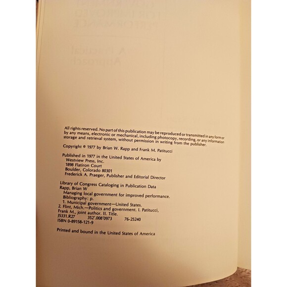 Managing Local Government for Improved Performance: A Practical Approach Book - Picture 5 of 7